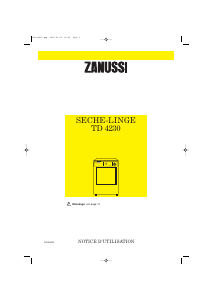 Mode d’emploi Zanussi TD 4230 Sèche-linge