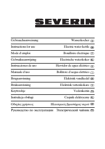 Manual de uso Severin WK 3427 Hervidor