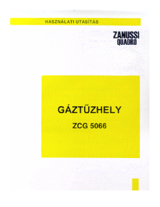 Használati útmutató Zanussi ZCG5066 Tűzhely