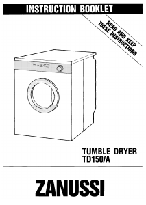 Manual Zanussi TD 150/A Dryer