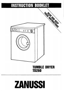 Manual Zanussi TD 260 Dryer