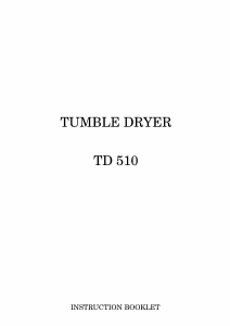 Manual Zanussi TD 510 Dryer