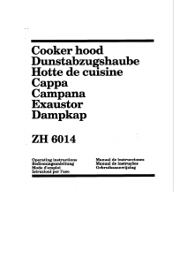 Manuale Zanussi ZH6024N Cappa da cucina
