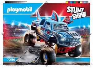 Manual Playmobil set 70550 Racing Stuntshow monster truck shark