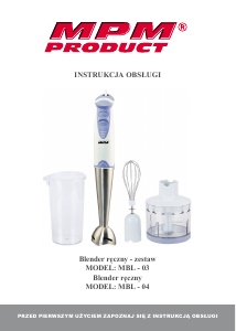 Instrukcja MPM MBL-04 Blender ręczny