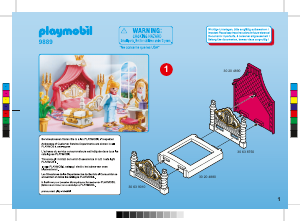 Bruksanvisning Playmobil set 9889 Fairy Tales Kongeligt sengekammer