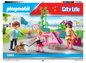 Manuale Playmobil set 70593 City Life Fashion cafè