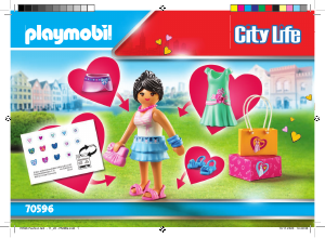 Manual Playmobil set 70596 City Life Rapariga fashion