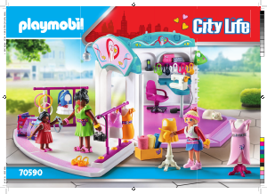 Bedienungsanleitung Playmobil set 70590 City Life Fashion design studio/Modedesigner