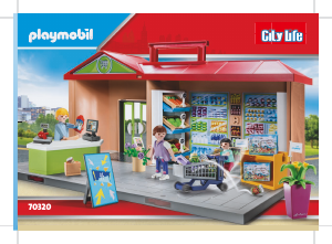 Brugsanvisning Playmobil set 70320 City Life Mit takeaway supermarked