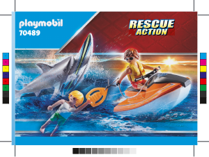 Manual Playmobil set 70489 Rescue Shark attack rescue