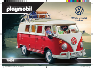 Manual Playmobil set 70176 Promotional Volkswagen t1 duba camping