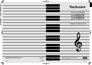 Mode d’emploi Technics SX-PR604 Piano numérique
