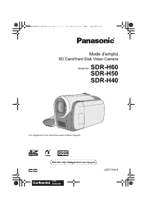 Mode d’emploi Panasonic SDR-H40 Caméscope