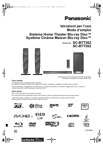 Manuale Panasonic SC-BTT362EG Sistema home theater
