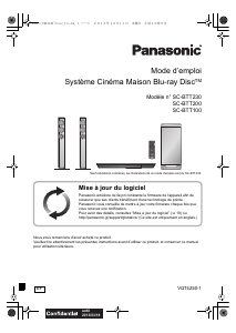 Mode d’emploi Panasonic SC-BTT200EF Système home cinéma