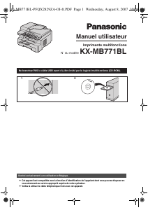 Mode d’emploi Panasonic KX-MB771BL Imprimante multifonction
