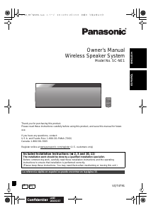 Manual Panasonic SC-NE1 Speaker
