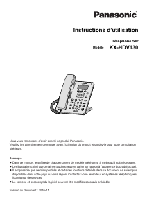 Mode d’emploi Panasonic KX-HDV130 Téléphone