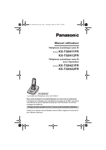 Mode d’emploi Panasonic KX-TG8422FR Téléphone sans fil