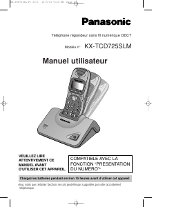 Mode d’emploi Panasonic KX-TCD725SLM Téléphone sans fil