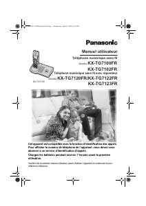 Mode d’emploi Panasonic KX-TG7122FR Téléphone sans fil