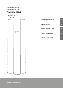 Manuale Panasonic PAW-DHWM300AE Pompa di calore