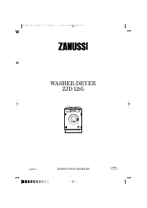 Handleiding Zanussi ZJD1285 Was-droog combinatie