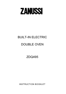 Bruksanvisning Zanussi ZDQ495W Ugn