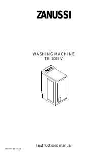 Bruksanvisning Zanussi TE1025V Tvättmaskin
