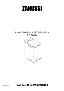 Manual de uso Zanussi TE1009V Lavadora