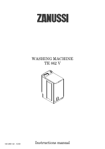 Manual Zanussi TE862V Washing Machine