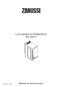 Manual de uso Zanussi TE1109V Lavadora