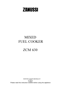 Bruksanvisning Zanussi ZCM630X Spis