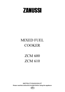 Manual Zanussi ZCM610X Range