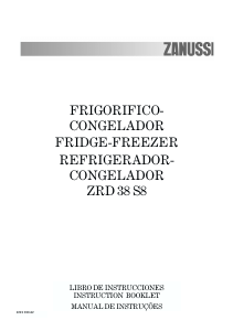 Handleiding Zanussi ZRD38S8 Koel-vries combinatie