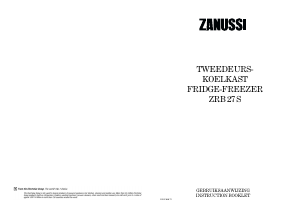 Handleiding Zanussi ZRB27S Koel-vries combinatie