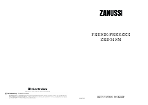 Handleiding Zanussi ZRD34SM Koel-vries combinatie