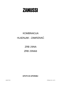 Priručnik Zanussi ZRB29NA8 Frižider – zamrzivač