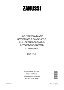 Bruksanvisning Zanussi ZRD27JC Kyl-frys