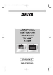 Manual Zanussi ZM266STX Microwave