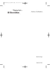 Mode d’emploi Electrolux EDC37100W Sèche-linge