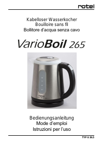 Manuale Rotel VarioBoil 265 Bollitore