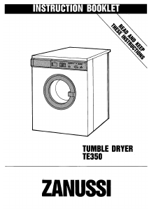 Manual Zanussi TE350 Washing Machine