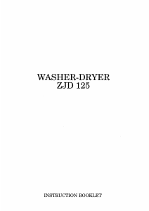 Manual Zanussi ZJD125 Washer-Dryer