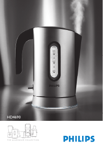 Kullanım kılavuzu Philips HD4690 Aluminium Collection Çaydanlık