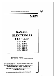 Bruksanvisning Zanussi ZCM5000 Spis