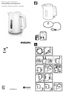 Bruksanvisning Philips HD9300 Vattenkokare