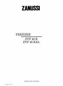 Manual Zanussi ZVF 45 RAL Freezer