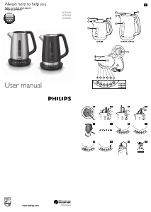 Bedienungsanleitung Philips HD9384 Wasserkocher